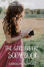 Book cover: A young woman in a field, looking at a book.